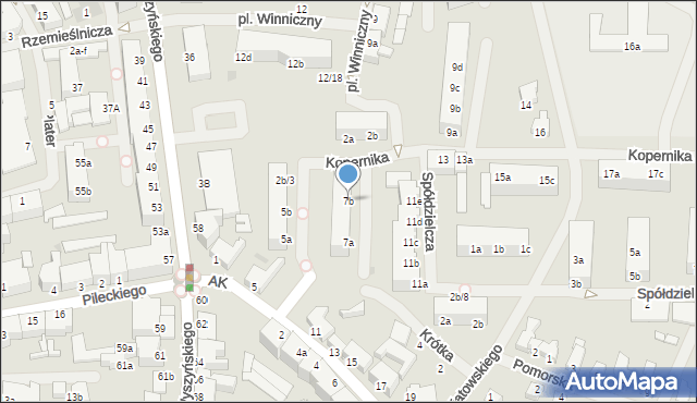 Szczecinek, Kopernika Mikołaja, 7b, mapa Szczecinek