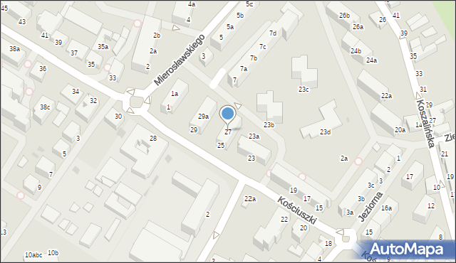 Szczecinek, Kościuszki Tadeusza, gen., 27, mapa Szczecinek