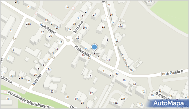 Szczecinek, Kościuszki Tadeusza, gen., 7, mapa Szczecinek
