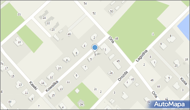 Szczęsne, Kowalika, 3, mapa Szczęsne