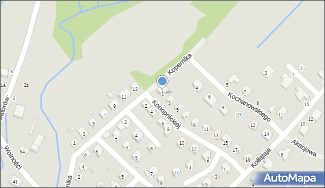 Szczytna, Konopnickiej Marii, 1, mapa Szczytna