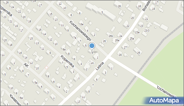 Szczytno, Kochanowskiego Jana, 3, mapa Szczytno