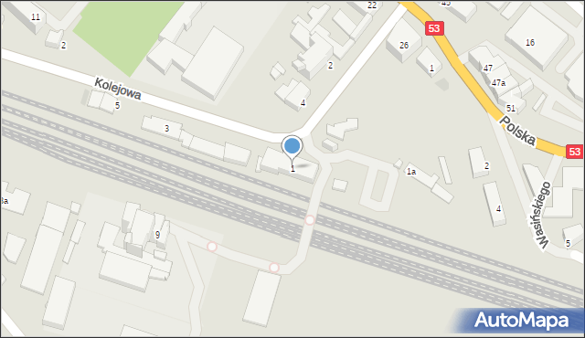 Szczytno, Kolejowa, 1, mapa Szczytno