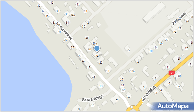 Szczytno, Konopnickiej Marii, 24, mapa Szczytno