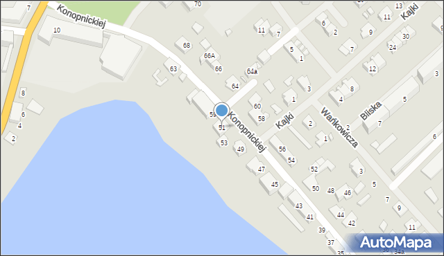 Szczytno, Konopnickiej Marii, 51, mapa Szczytno