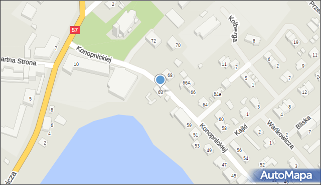 Szczytno, Konopnickiej Marii, 63, mapa Szczytno