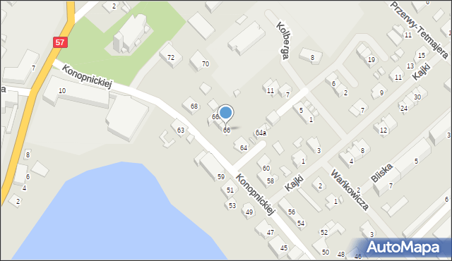 Szczytno, Konopnickiej Marii, 66, mapa Szczytno