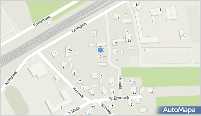 Szepietowo, Kolejowa, 7C, mapa Szepietowo