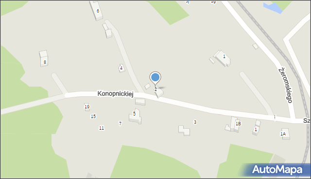 Szklarska Poręba, Konopnickiej Marii, 2, mapa Szklarska Poręba