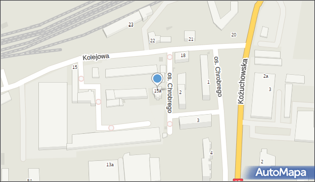 Szprotawa, Kolejowa, 15a, mapa Szprotawa