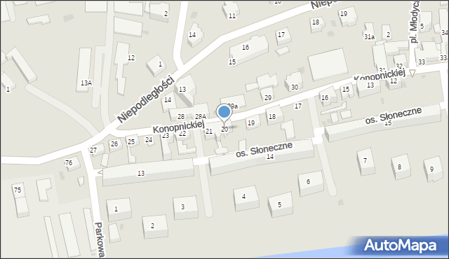 Szprotawa, Konopnickiej Marii, 20, mapa Szprotawa