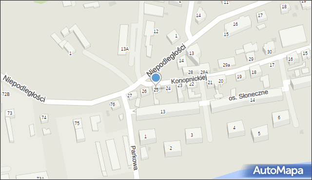Szprotawa, Konopnickiej Marii, 25, mapa Szprotawa