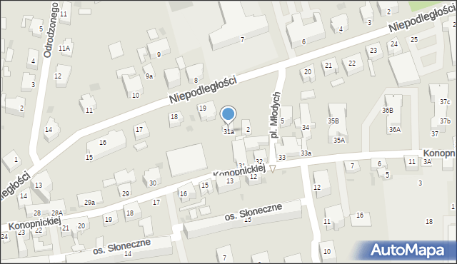 Szprotawa, Konopnickiej Marii, 31a, mapa Szprotawa