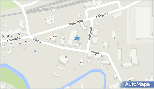 Szprotawa, Kopernika Mikołaja, 1, mapa Szprotawa