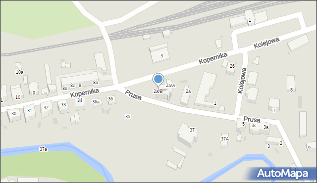 Szprotawa, Kopernika Mikołaja, 2a/B, mapa Szprotawa
