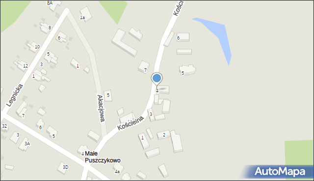 Szprotawa, Kościelna, 4, mapa Szprotawa