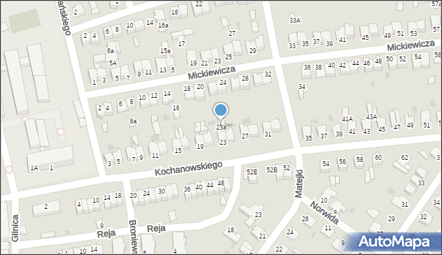 Szubin, Kochanowskiego Jana, 23a, mapa Szubin