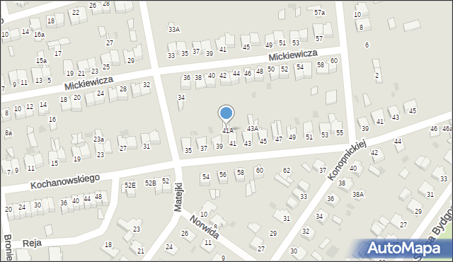 Szubin, Kochanowskiego Jana, 41A, mapa Szubin