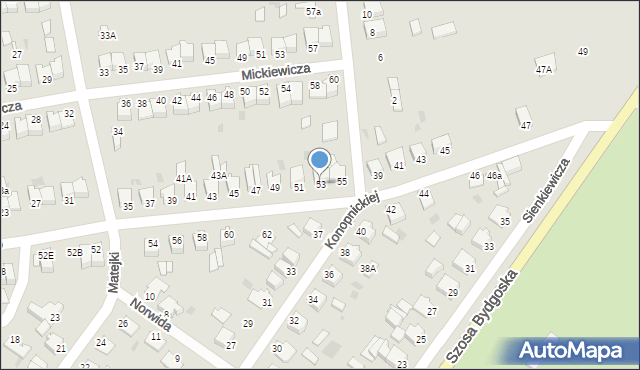 Szubin, Kochanowskiego Jana, 53, mapa Szubin