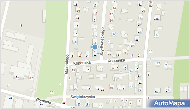 Szydłowiec, Kopernika Mikołaja, 12, mapa Szydłowiec