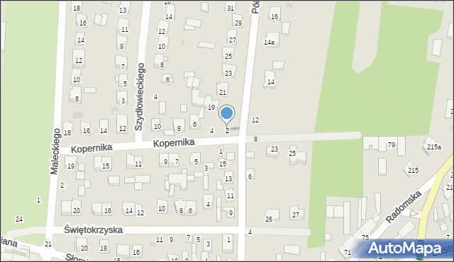 Szydłowiec, Kopernika Mikołaja, 2, mapa Szydłowiec