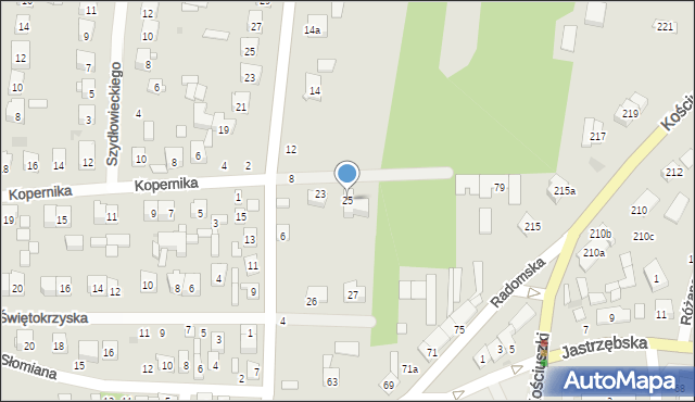 Szydłowiec, Kopernika Mikołaja, 25, mapa Szydłowiec