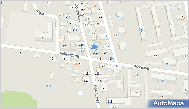 Szydłowiec, Kościuszki Tadeusza, gen., 132, mapa Szydłowiec