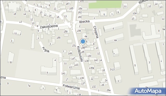 Szydłowiec, Kościuszki Tadeusza, gen., 150, mapa Szydłowiec