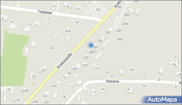 Szydłowiec, Kościuszki Tadeusza, gen., 222, mapa Szydłowiec