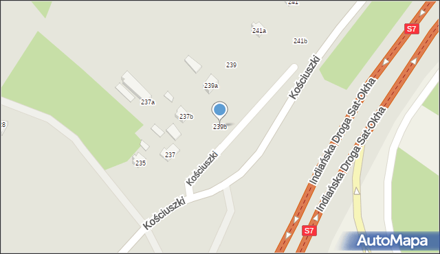 Szydłowiec, Kościuszki Tadeusza, gen., 239b, mapa Szydłowiec