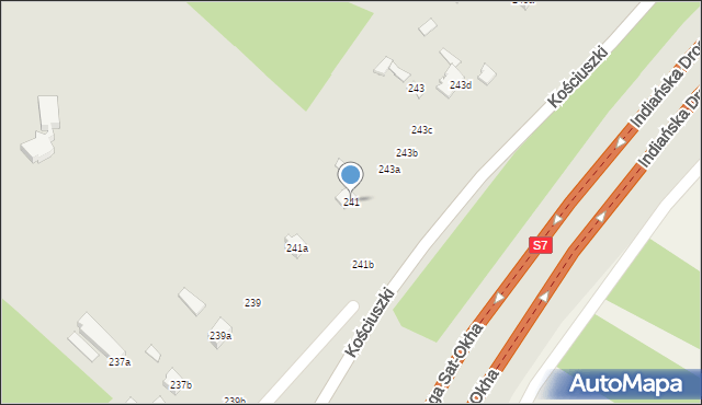 Szydłowiec, Kościuszki Tadeusza, gen., 241, mapa Szydłowiec
