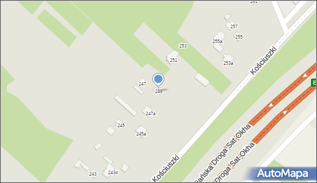 Szydłowiec, Kościuszki Tadeusza, gen., 249, mapa Szydłowiec
