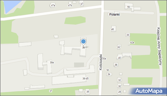 Szydłowiec, Kościuszki Tadeusza, gen., 39, mapa Szydłowiec
