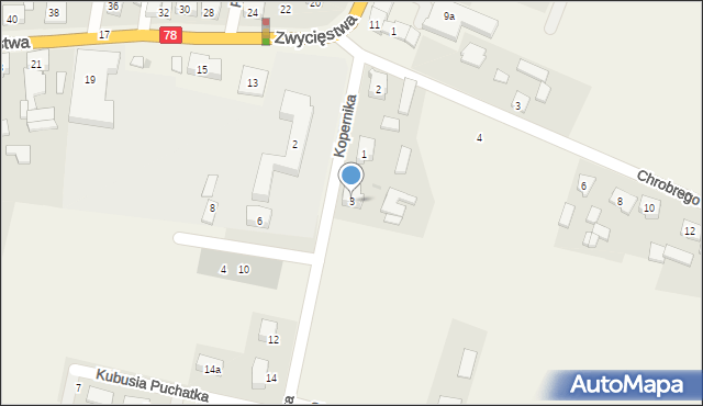 Tąpkowice, Kopernika Mikołaja, 3, mapa Tąpkowice