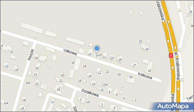 Tarczyn, Kółkowa, 17, mapa Tarczyn