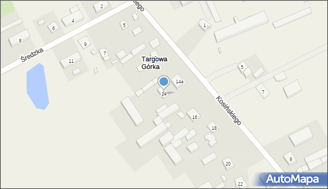 Targowa Górka, Kosińskiego Antoniego, gen., 14, mapa Targowa Górka