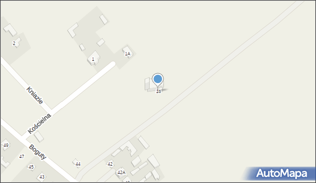 Tarnawatka, Kościelna, 1b, mapa Tarnawatka
