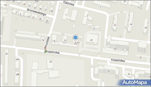 Tarnobrzeg, Kopernika Mikołaja, 13, mapa Tarnobrzegu