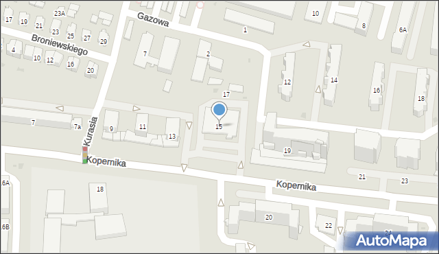 Tarnobrzeg, Kopernika Mikołaja, 15, mapa Tarnobrzegu