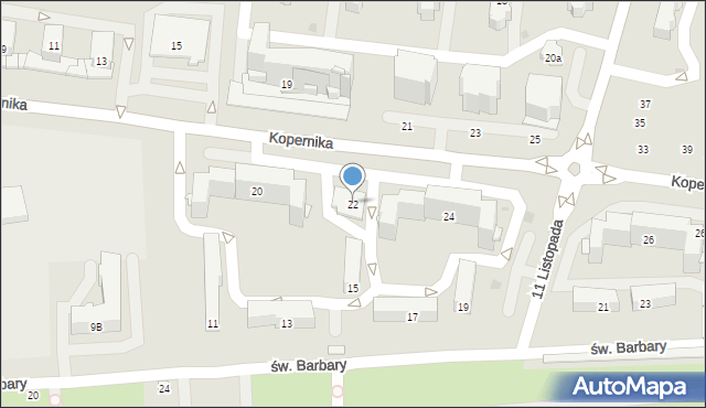 Tarnobrzeg, Kopernika Mikołaja, 22, mapa Tarnobrzegu