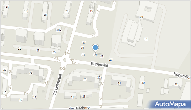Tarnobrzeg, Kopernika Mikołaja, 39, mapa Tarnobrzegu