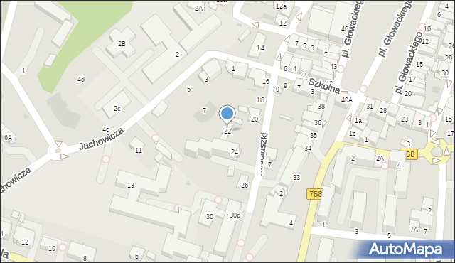 Tarnobrzeg, Kościuszki Tadeusza, gen., 22, mapa Tarnobrzegu
