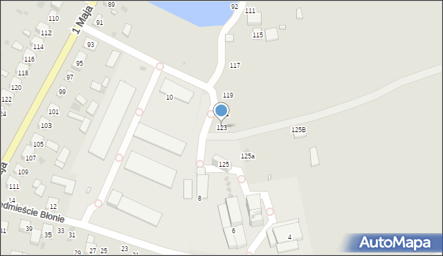 Tarnogród, Kościuszki Tadeusza, gen., 123, mapa Tarnogród