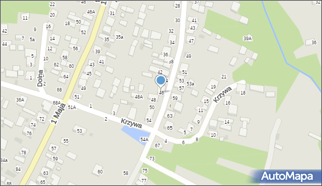 Tarnogród, Kościuszki Tadeusza, gen., 46, mapa Tarnogród