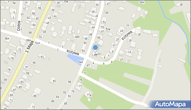Tarnogród, Kościuszki Tadeusza, gen., 65, mapa Tarnogród