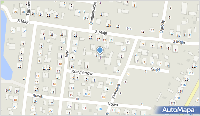 Tarnogród, Kosynierów, 4, mapa Tarnogród