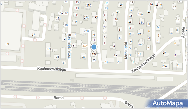 Tarnów, Kochanowskiego Jana, 25A, mapa Tarnów