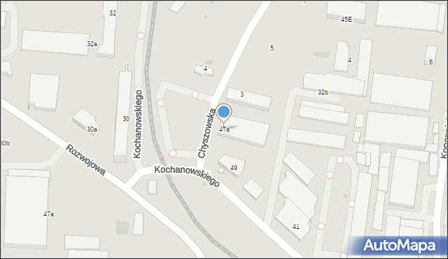 Tarnów, Kochanowskiego Jana, 47a, mapa Tarnów