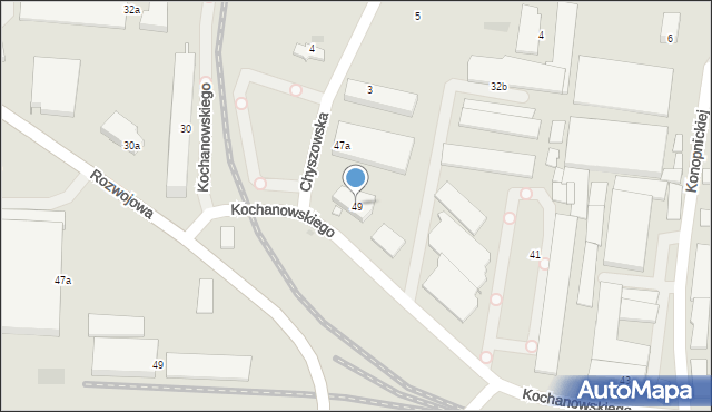 Tarnów, Kochanowskiego Jana, 49, mapa Tarnów