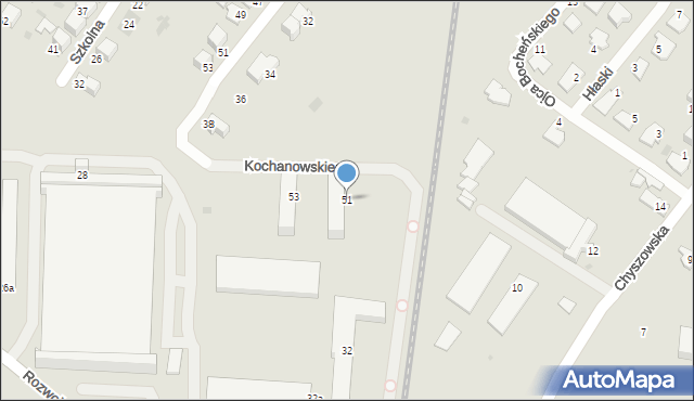 Tarnów, Kochanowskiego Jana, 51, mapa Tarnów
